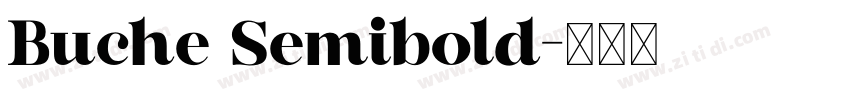 Buche Semibold字体转换